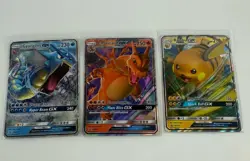 POKEMON 2019 CHARIZARD GYARADOS RAICHU GX - TIN PROMOS HIDDEN FATES - ENGLISH - Image 1