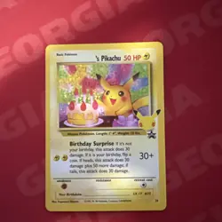 Birthday Pikachu Holo 24 Celebrations Classic Collection Pokemon 2021 NM - Image 2