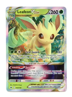 Leafeon VSTAR 014/159 Ultra Rare Holo Crown Zenith Pokemon TCG NM - Image 1