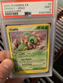 2003 Pokemon - Cradily Holo Rare - EX Sandstorm 3/100 - PSA 9 MINT!! - Low Pop!! - Image 1