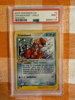 2003 Pokemon - Crawdaunt Holo Rare E Reader - EX Dragon 3/97 - PSA 9 MINT!! - Image 1