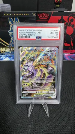 2023 POKEMON SWORD & SHIELD CROWN ZENITH #GG44 FULL ART/MEWTWO VSTAR PSA 10 - Image 1