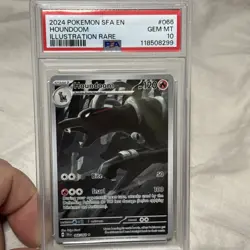 2024 Pokemon Shrouded Fable SFA En Houndoom Illustration Rare #066 PSA 10 Gem - Image 1