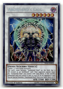 Archfiend's Call FIGA-EN032 Secret Rare Fists of the Gadgets LP - Image 1