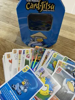 Disney topps Card-Jitsu. Club Penguin Elite Penguin Force TGC Card Game Tin - Image 1