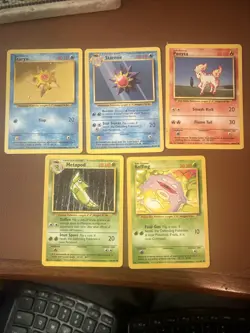 Lot Of 5 Base Set Pokemon Cards - LP-HP - Image 1