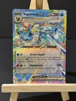 Pokemon TCG Vaporeon EX Double Rare Holo Card 23/131 Prismatic Evolutions - Image 1