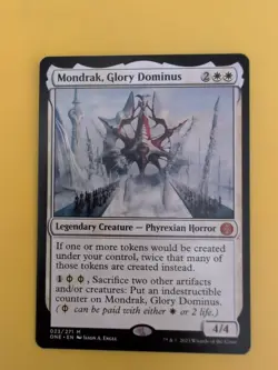 Mondrak, Glory Dominus. ONE 023 Magic the Gathering Card. Rare NM as shown. - Image 1