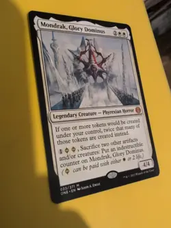 Mondrak, Glory Dominus. ONE 023 Magic the Gathering Card. Rare NM as shown. - Image 4