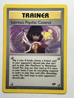 Sabrina's Psychic Control Gym Challenge 121/132 MP-LP Pokemon Card - Image 1