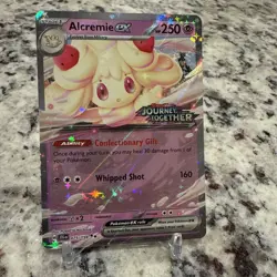 Pokemon ALCREMIE ex Journey Together Stamped Promo 075/159 🔥 w/ Free Card - Image 2