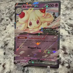 Pokemon ALCREMIE ex Journey Together Stamped Promo 075/159 🔥 w/ Free Card - Image 3