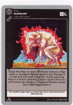 Bloodlust Silver Border Playtester Metazoo Nightfall Card RARE - Image 1