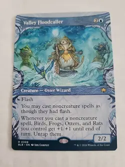MTG - Valley Floodcaller (Showcase) - Bloomburrow - Blue - Creature Otter Wizard - Image 1