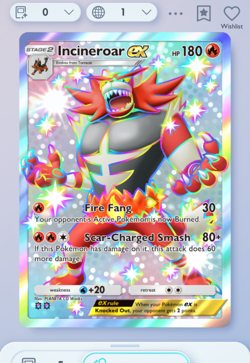 Pokemon TCG POCKET - Incineroar Shiny 2?, Mega Rising, English - Image 1