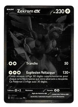 CARTE POKEMON ZEKROM EX 172/086 230PV SERIE ECARLATE ET VIOLET FOUDRE NOIRE NE - Image 1