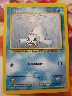 Seel Common 41/102 Pokemon TCG Base Set Unlimited WOTC Vintage Near Mint - Image 1