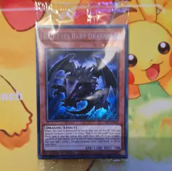 YUGIOH Secret Rare Red-Eyes Baby Dragon LDS1-EN010 Sealed - Image 1