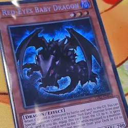 YUGIOH Secret Rare Red-Eyes Baby Dragon LDS1-EN010 Sealed - Image 3