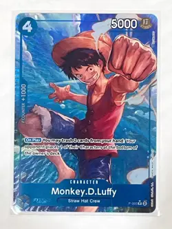 MONKEY D LUFFY P-055 ALT ART FULL ART, 2024 ONE PIECE CARD GAME, THE BEST - Image 1