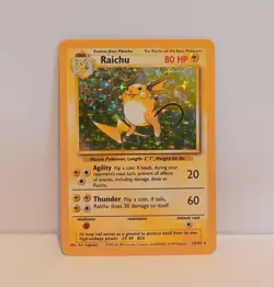 Raichu - 14/102 Base Set Holo Rare - NM/LP - Pokemon TCG WOTC Vintage Card 1999 - Image 1