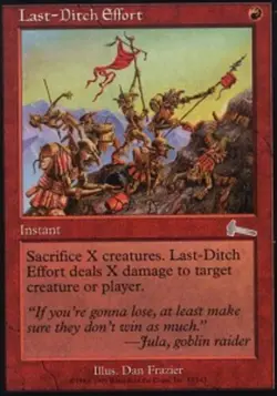 MTG magic cards 1x Last-Ditch Effort - Foil Urza's Legacy NM-Mint, English - Image 1