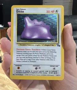 1999 Pokemon TCG Card Ditto #3/62 WOTC Vintage Unlimited Holo SEE PICS - Image 1