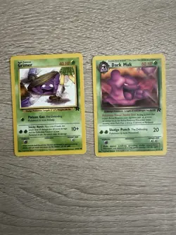 Pokemon Cards Grimer Dark Muk Team Rocket Set With Bonus Gift - Image 1