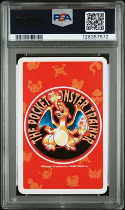 1996 POKEMON RED VERSION PLAYING CARDS ACE OF CLUBS #004 CHARMANDER PSA 10 - Image 2