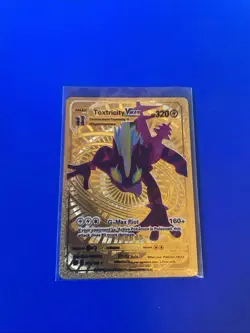 Toxtricity VMAX Vmax Hp320 Gold Foil Fan Art Card G-Max Riot. Pokemon - Image 1
