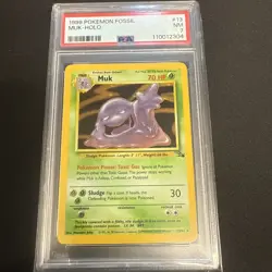Pokemon TCG Muk Holo Rare Card 13/62 Fossil 1999 - Image 1