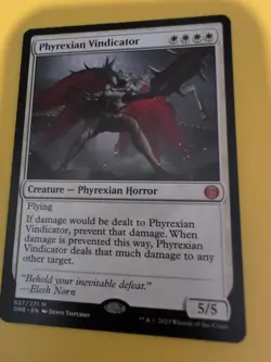 Phyrexian Vindicator. ONE Horror 027 Magic the Gathering Card. Rare NM as shown. - Image 3