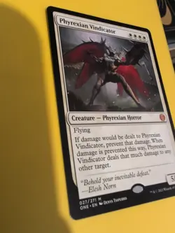 Phyrexian Vindicator. ONE Horror 027 Magic the Gathering Card. Rare NM as shown. - Image 5