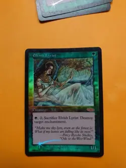 Elvish Lyrist. Rare Elf Magic the Gathering Card. foil DCI PROMO as pics - Image 1