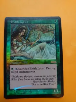 Elvish Lyrist. Rare Elf Magic the Gathering Card. foil DCI PROMO as pics - Image 2