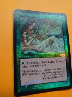Elvish Lyrist. Rare Elf Magic the Gathering Card. foil DCI PROMO as pics - Image 3