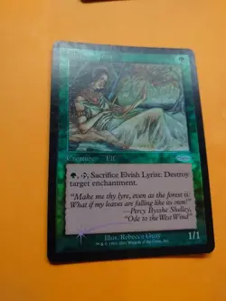 Elvish Lyrist. Rare Elf Magic the Gathering Card. foil DCI PROMO as pics - Image 4