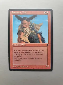 Brassclaw Orcs MTG Fallen Empires (1994) Common Red Creature NM - Image 1