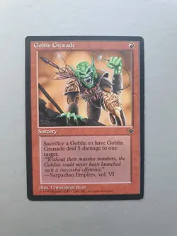 Goblin Grenade MTG Fallen Empires (1994) Common Red Sorcery NM - Image 1