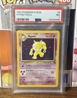 Pokemon Hypno 8/62 Fossil HOLO PSA 7 WOTC vintage - Image 1