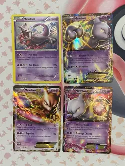 Pokemon TCG Lot Of 4 Mewtwo & Mewtwo Ex’s Ultra Rares - Image 1