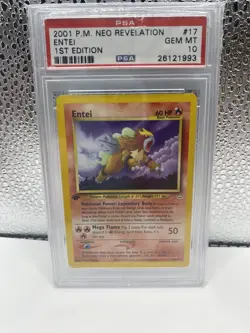 PSA 10 ENTEI 1st EDITION 2001 NEO REVELATION RARE GRADED POKEMON CARD - Image 1