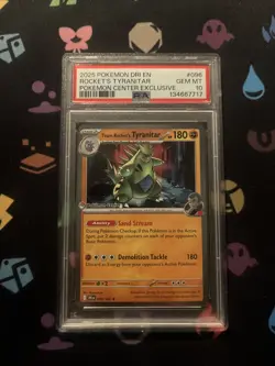 Pokemon TCG Team Rockets Tyranitar Pokemon Center Stamped, 096/182 PSA 10 - Image 1