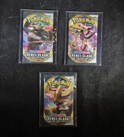 Rebel Clash - Sealed 3 Booster Pack Lot - Pokemon Sword & Shield TCG - Image 1