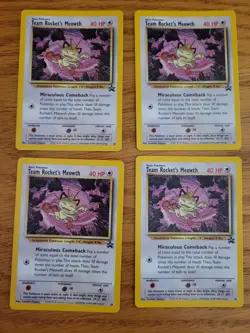Pokemon - Team Rocket's Meowth - Black Star Promo - 18/53 Wotc - Lot Of 4 - Image 1