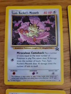 Pokemon - Team Rocket's Meowth - Black Star Promo - 18/53 Wotc - Lot Of 4 - Image 3