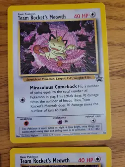 Pokemon - Team Rocket's Meowth - Black Star Promo - 18/53 Wotc - Lot Of 4 - Image 4