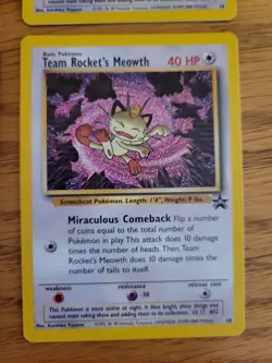 Pokemon - Team Rocket's Meowth - Black Star Promo - 18/53 Wotc - Lot Of 4 - Image 5