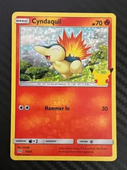 Pokemon TCG Cyndaquil 10/25 Promo McDonald's 25th Anniversary Promos 010/025 NM - Image 1