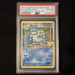 Blastoise #2 Graded PSA 10 (Pokemon Celebrations Classic Collection) - Image 1